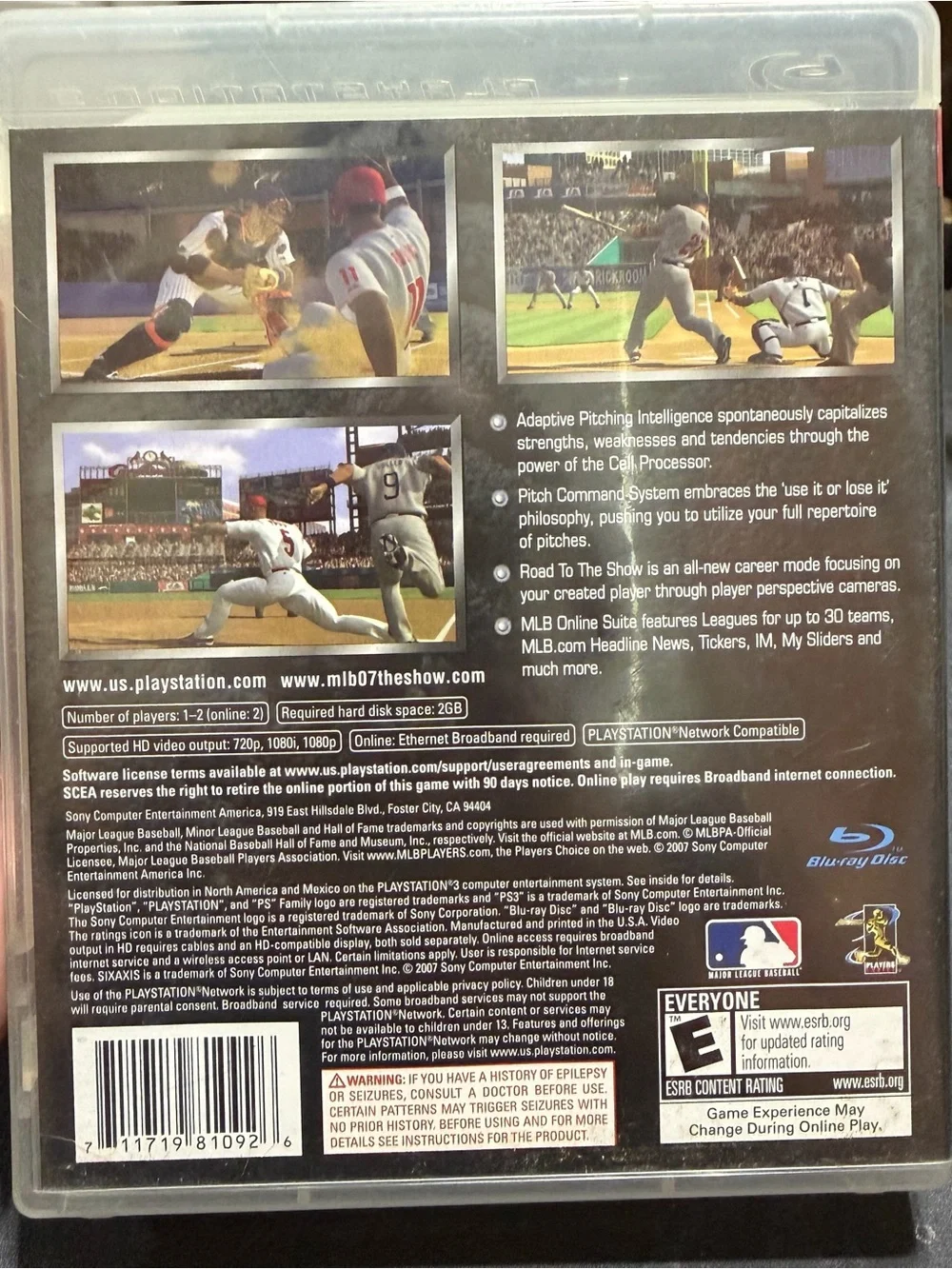 Sony MLB 07 The Show PS3 PlayStation 3
